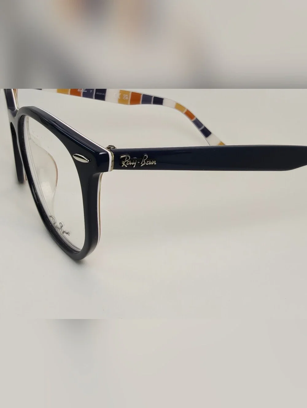 RB 7151R Ray-Ban Navy Blue Round Full-Rim Optical Frames.